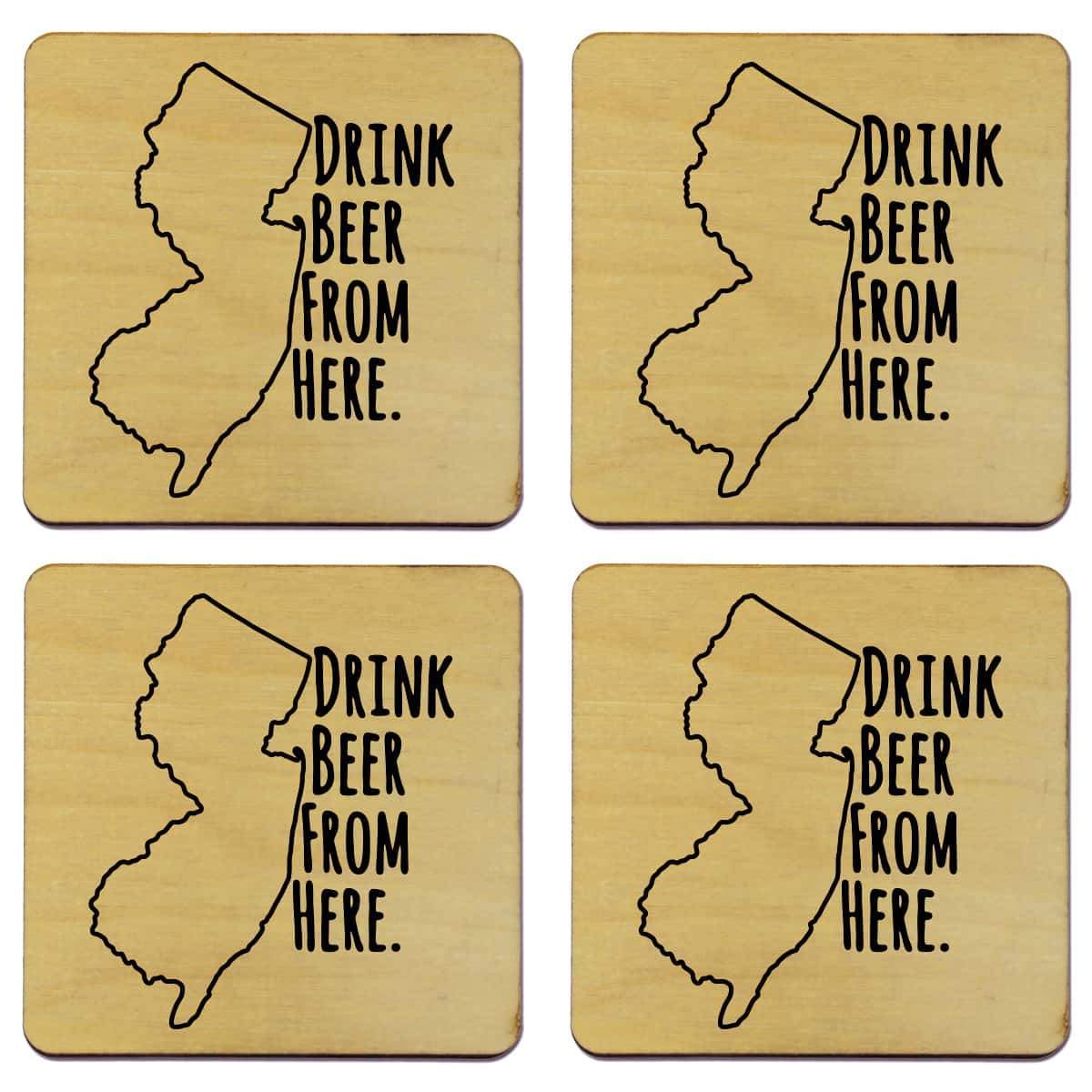 Torched Products Coasters New Jersey Drink Beer From Here Coasters (781453852789)