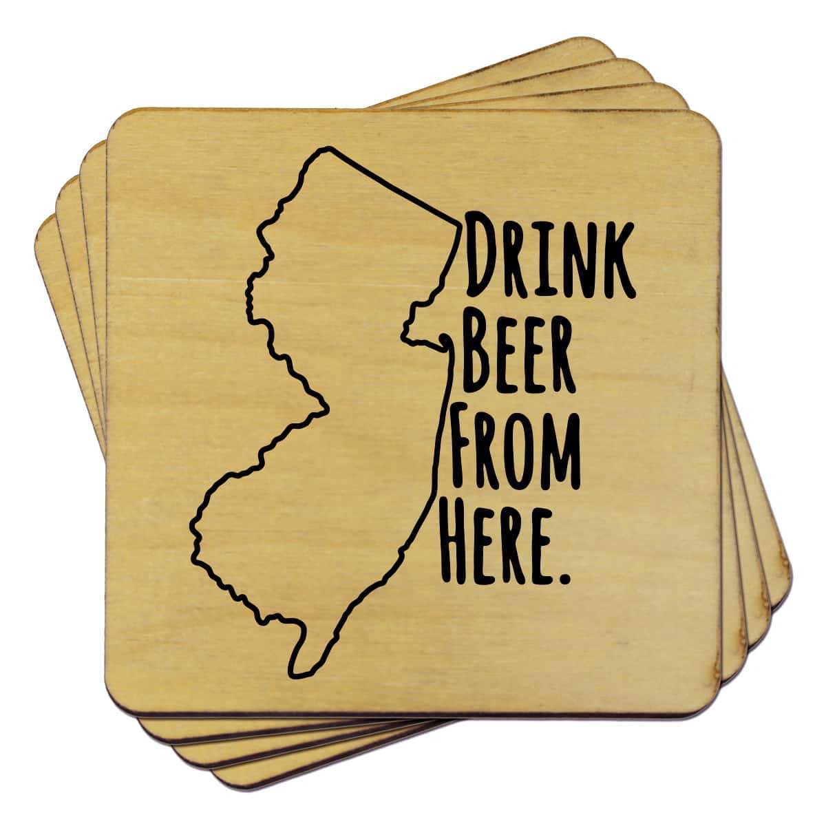Torched Products Coasters New Jersey Drink Beer From Here Coasters (781453852789)