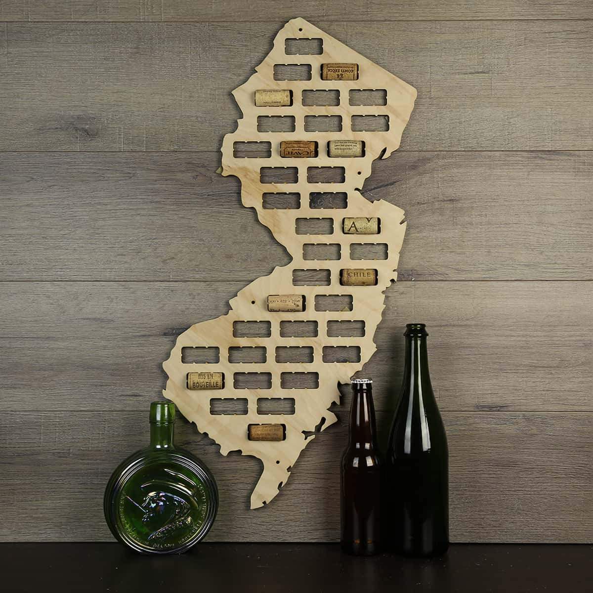 Torched Products Wine Cork Map New Jersey Wine Cork Map (778978132085)
