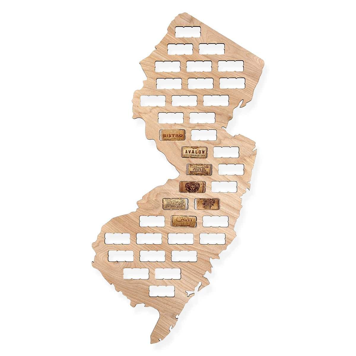 Torched Products Wine Cork Map New Jersey Wine Cork Map (778978132085)