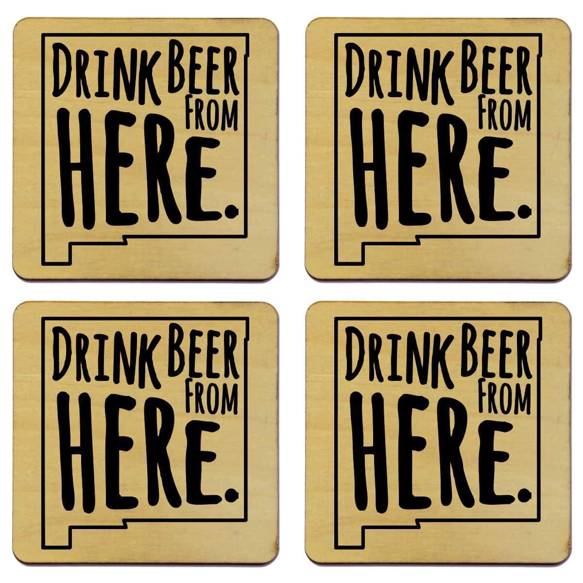 Torched Products Coasters New Mexico Drink Beer From Here Coasters (781453951093)