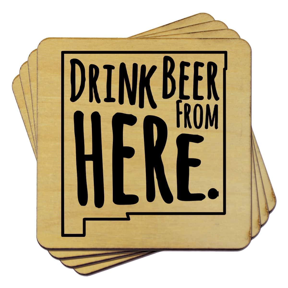 Torched Products Coasters New Mexico Drink Beer From Here Coasters (781453951093)