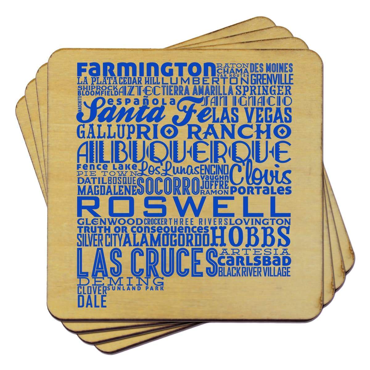 Torched Products Coasters New Mexico State Typography Coaster (787832668277)