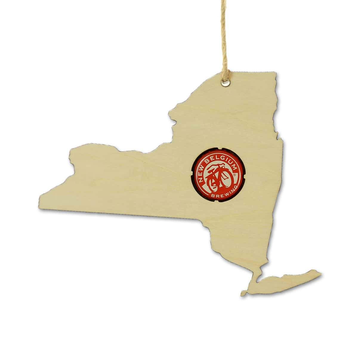 Torched Products Ornaments New York Beer Cap Map Ornaments (781572931701)