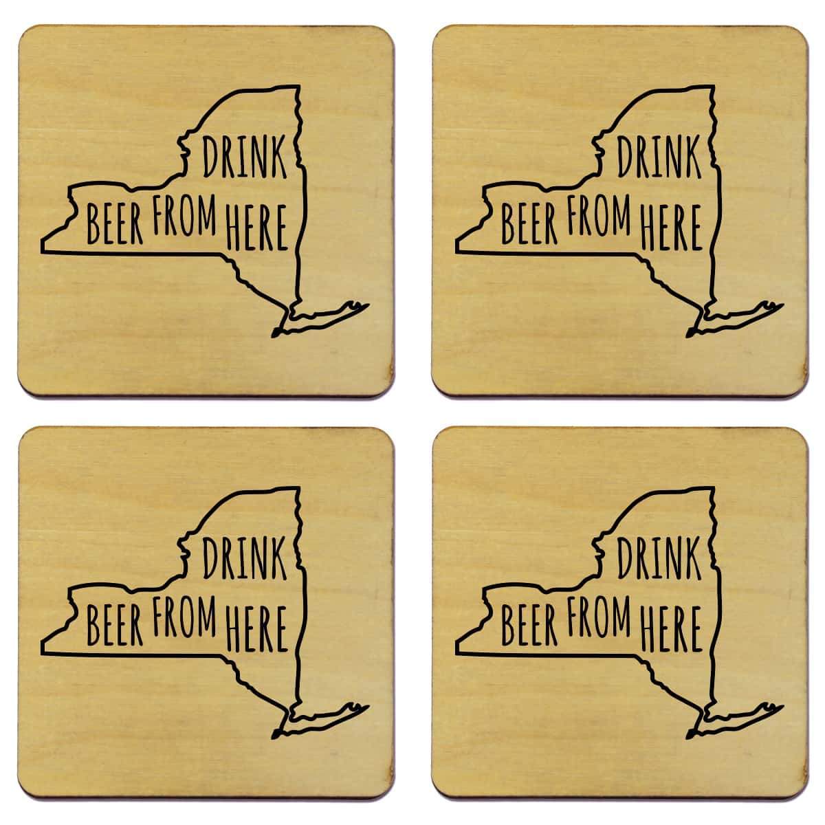 Torched Products Coasters New York Drink Beer From Here Coasters (781454311541)