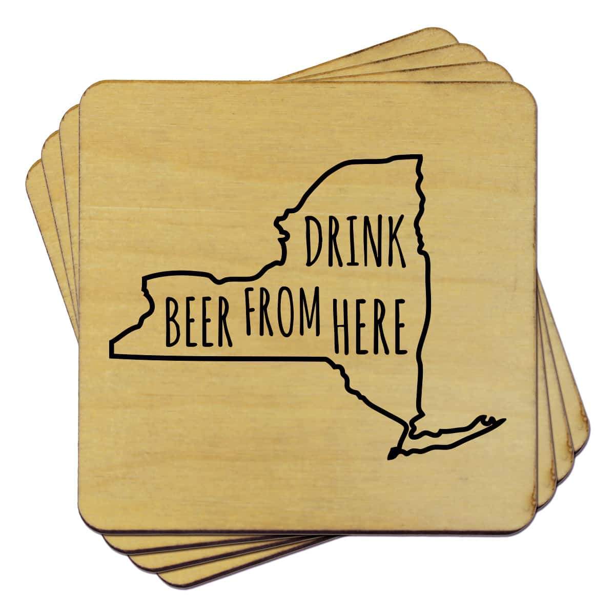 Torched Products Coasters New York Drink Beer From Here Coasters (781454311541)