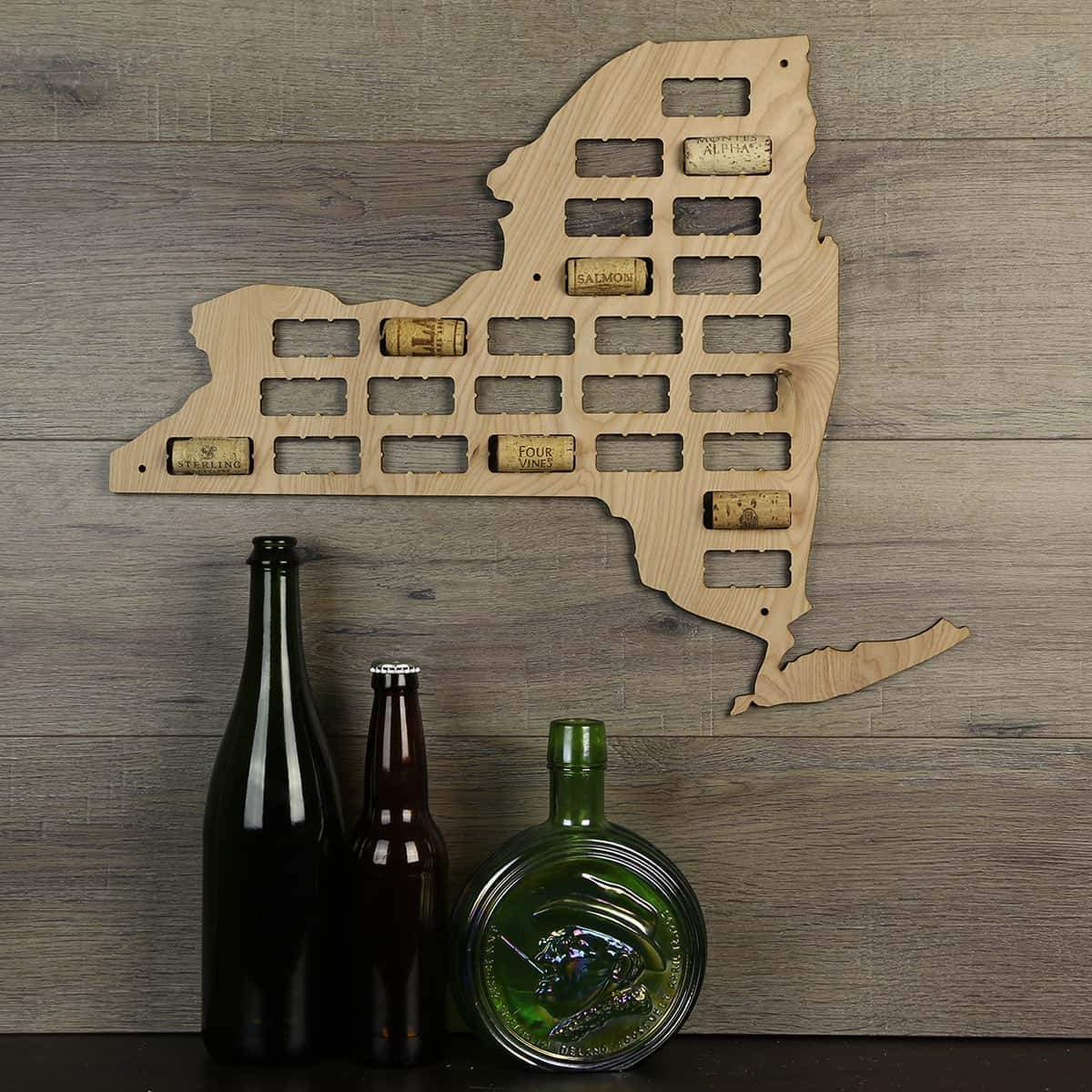 Torched Products Wine Cork Map New York Wine Cork Map (778978918517)