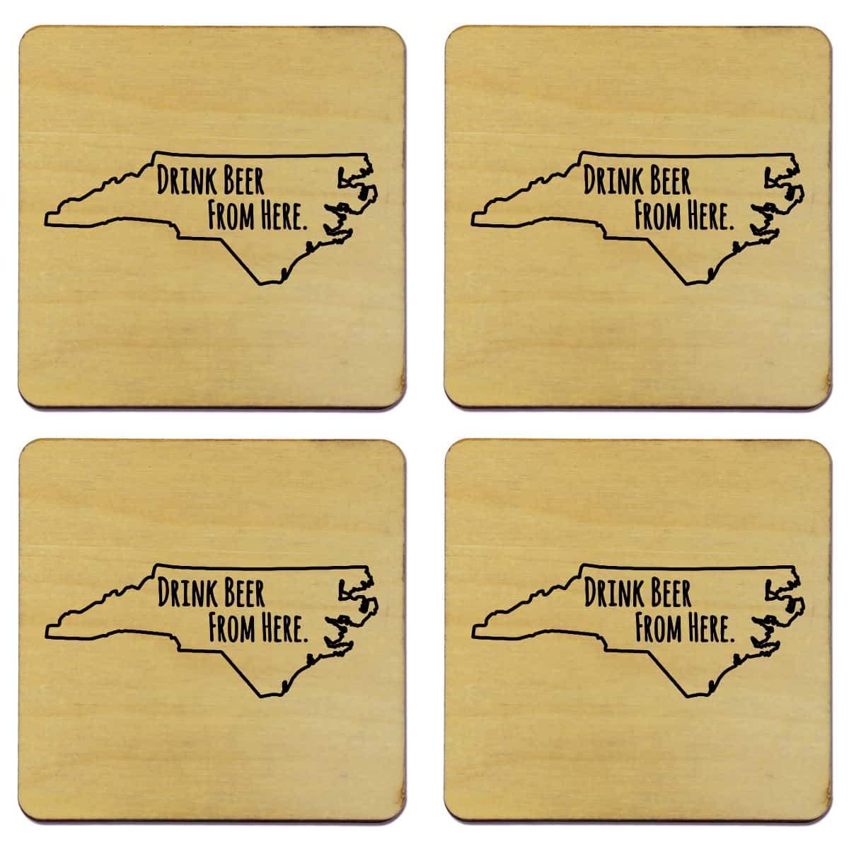 Torched Products Coasters North Carolina Drink Beer From Here Coasters (781454704757)
