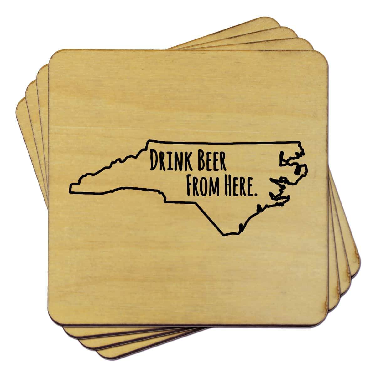 Torched Products Coasters North Carolina Drink Beer From Here Coasters (781454704757)