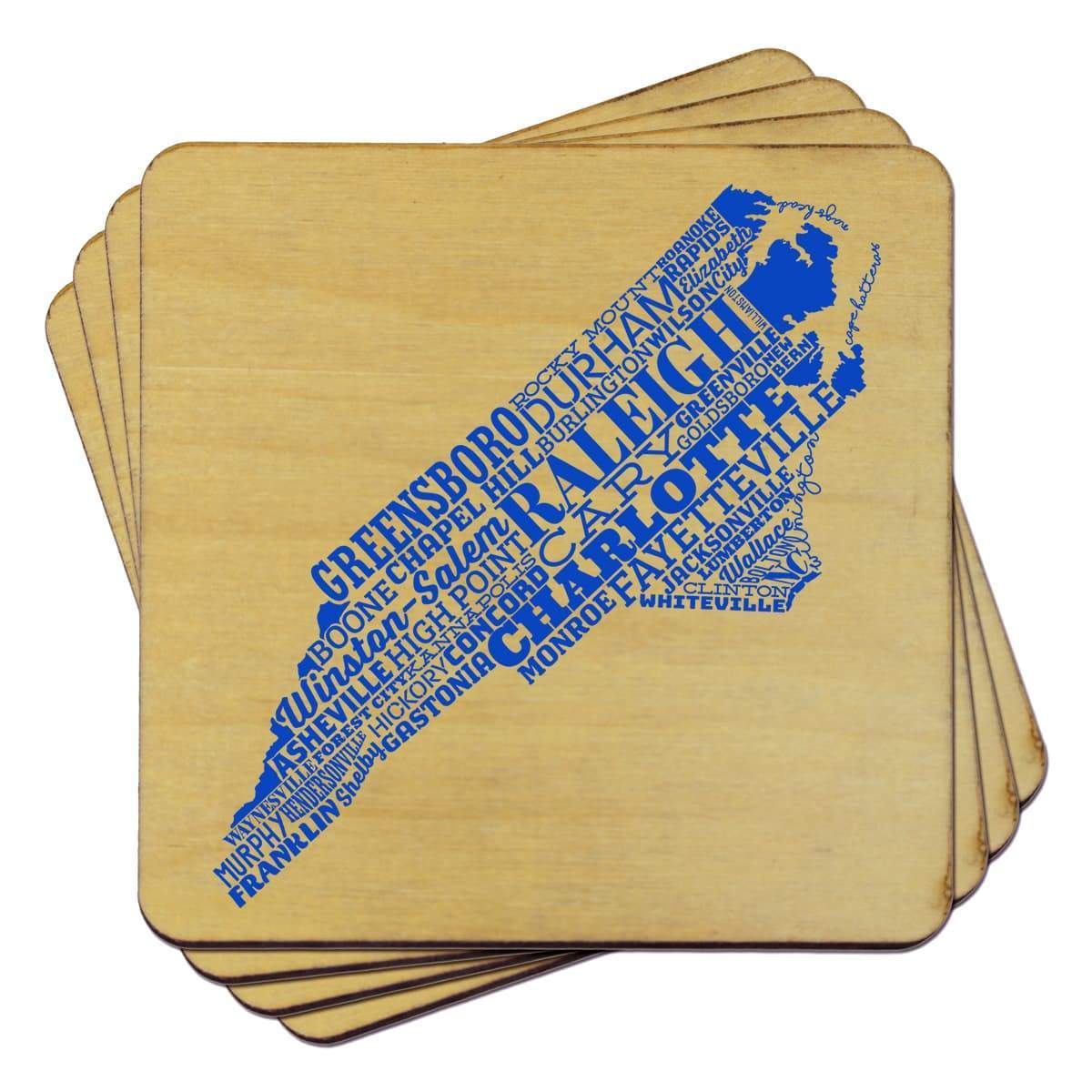 Torched Products Coasters North Carolina State Typography Coaster (787833749621)