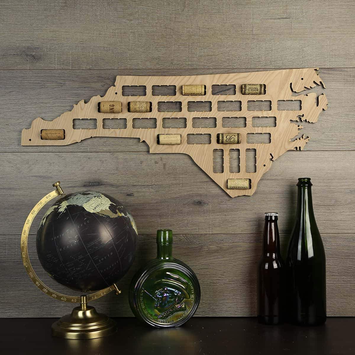 Torched Products Wine Cork Map North Carolina Wine Cork Map (778979573877)