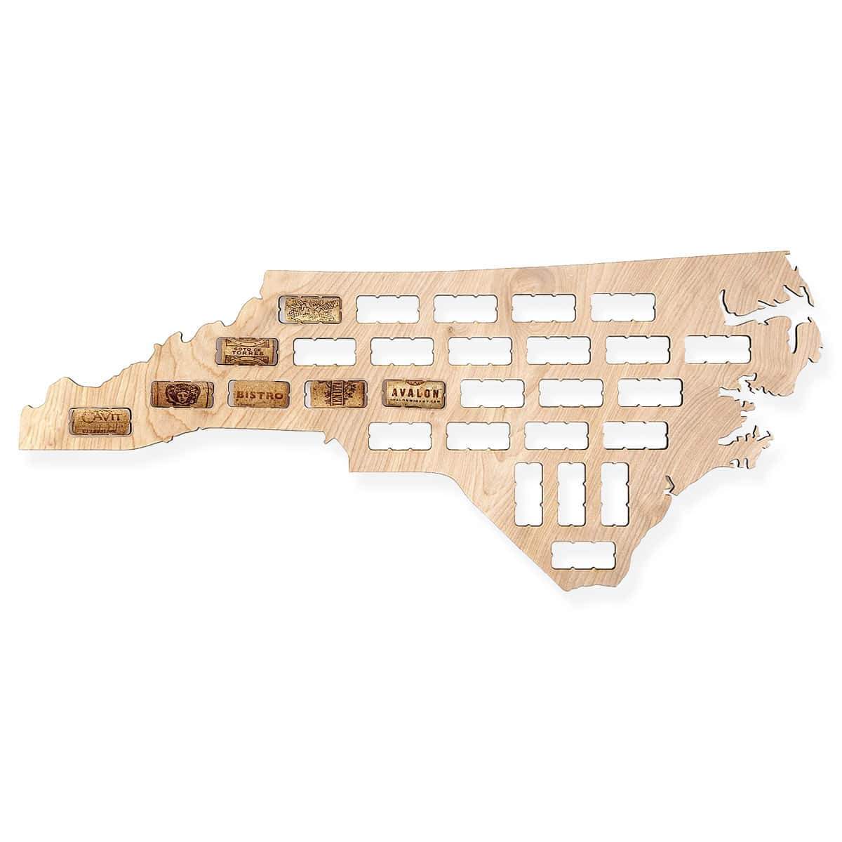 Torched Products Wine Cork Map North Carolina Wine Cork Map (778979573877)
