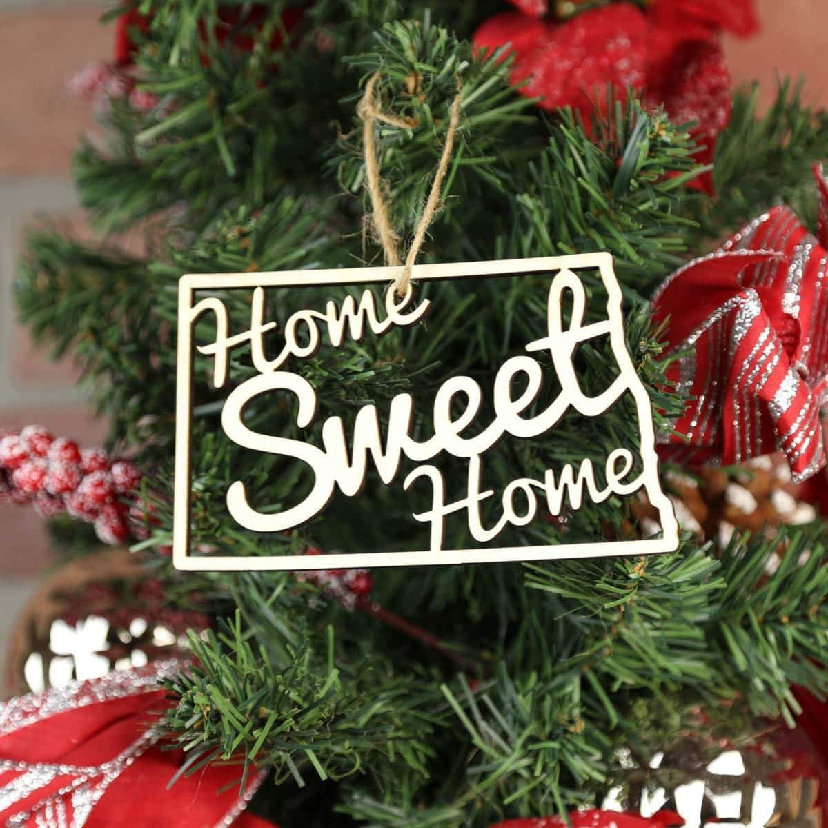 Torched Products Ornaments North Dakota Home Sweet Home Ornaments (781220544629)