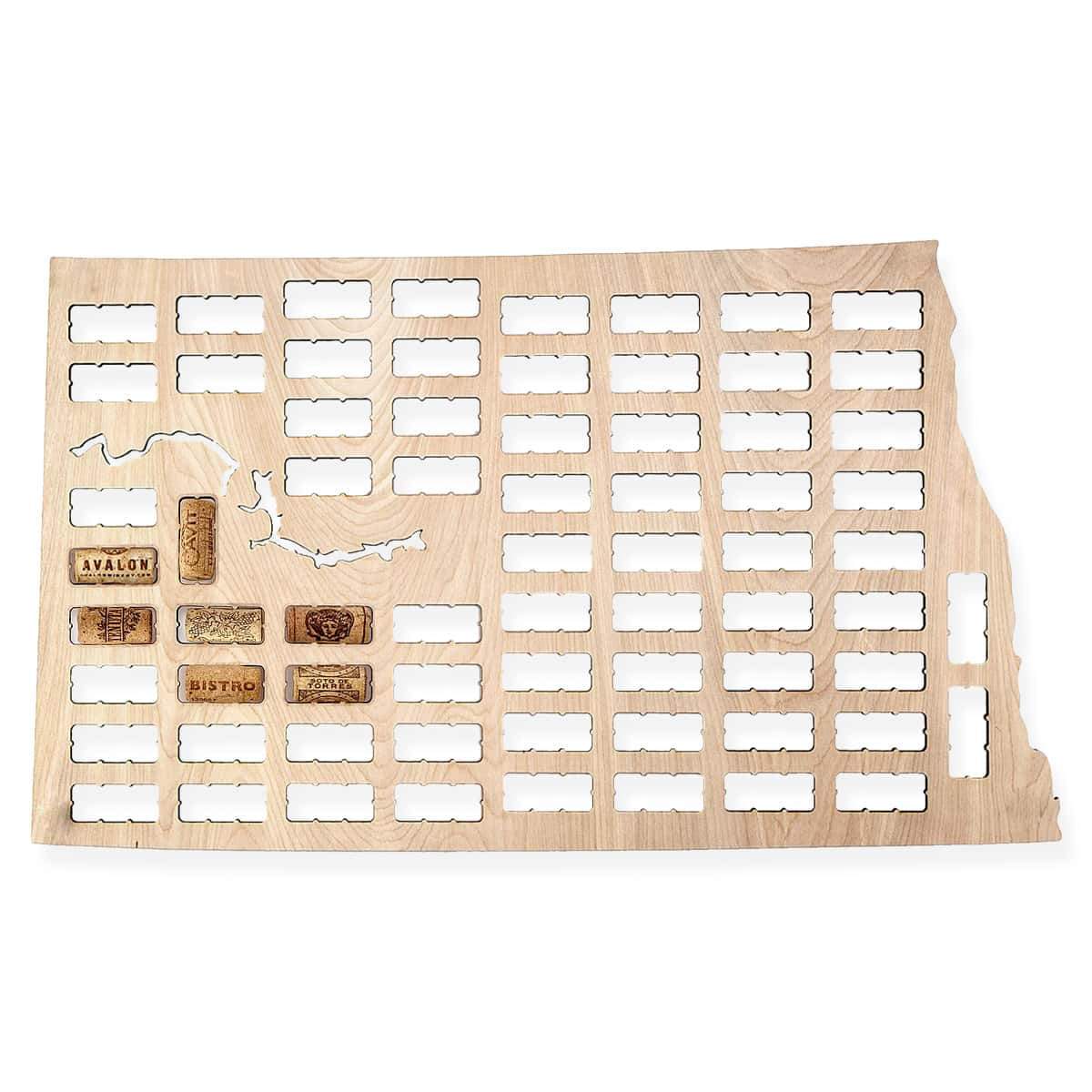 Torched Products Wine Cork Map North Dakota Wine Cork Map (778979836021)