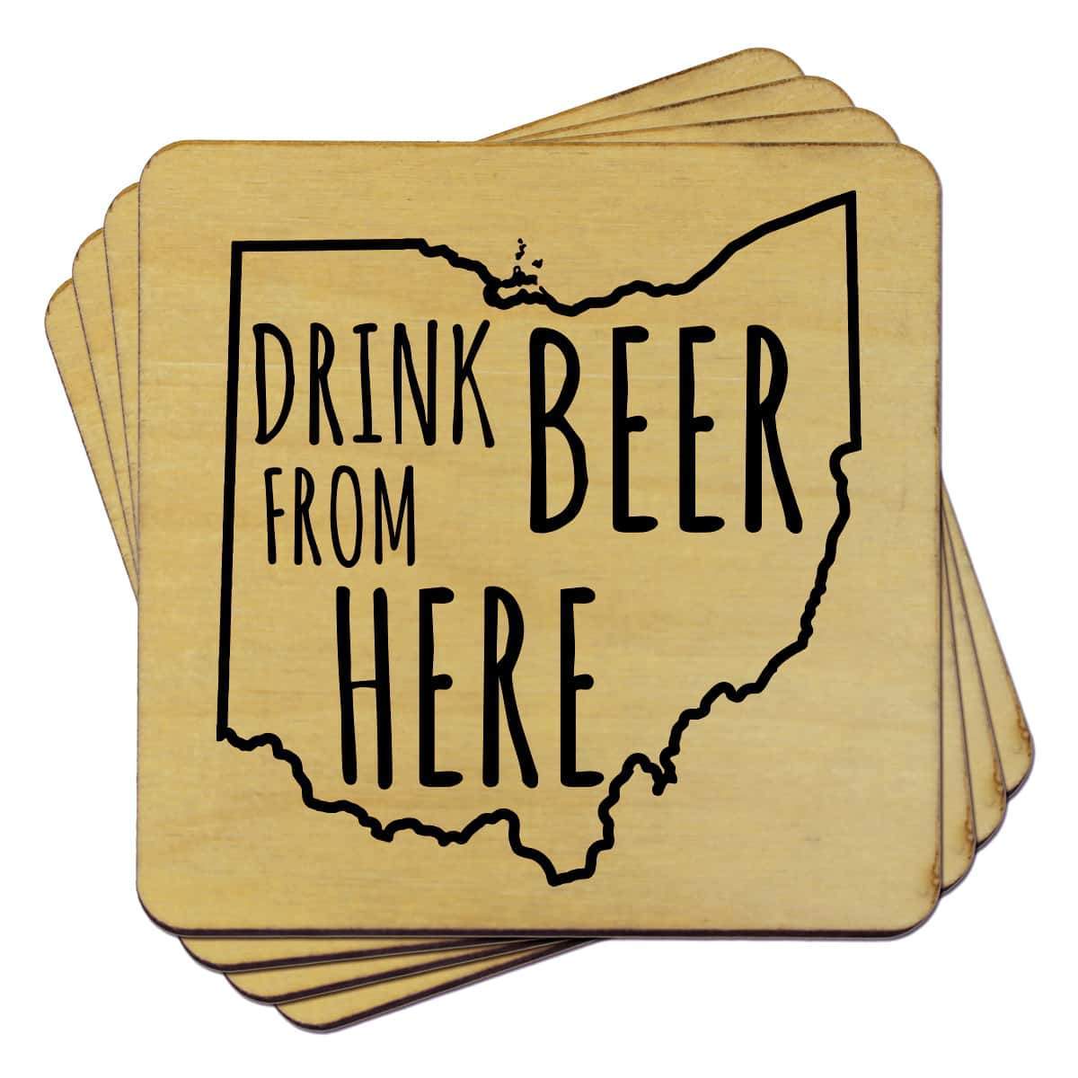 Torched Products Coasters Ohio Drink Beer From Here Coasters (781455261813)
