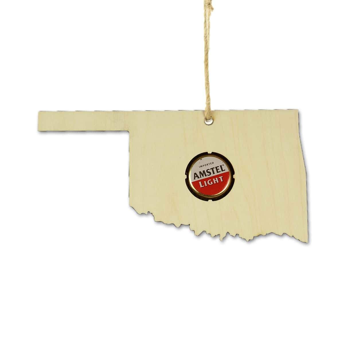 Torched Products Beer Cap Maps Oklahoma Beer Cap Map Ornaments (781573521525)