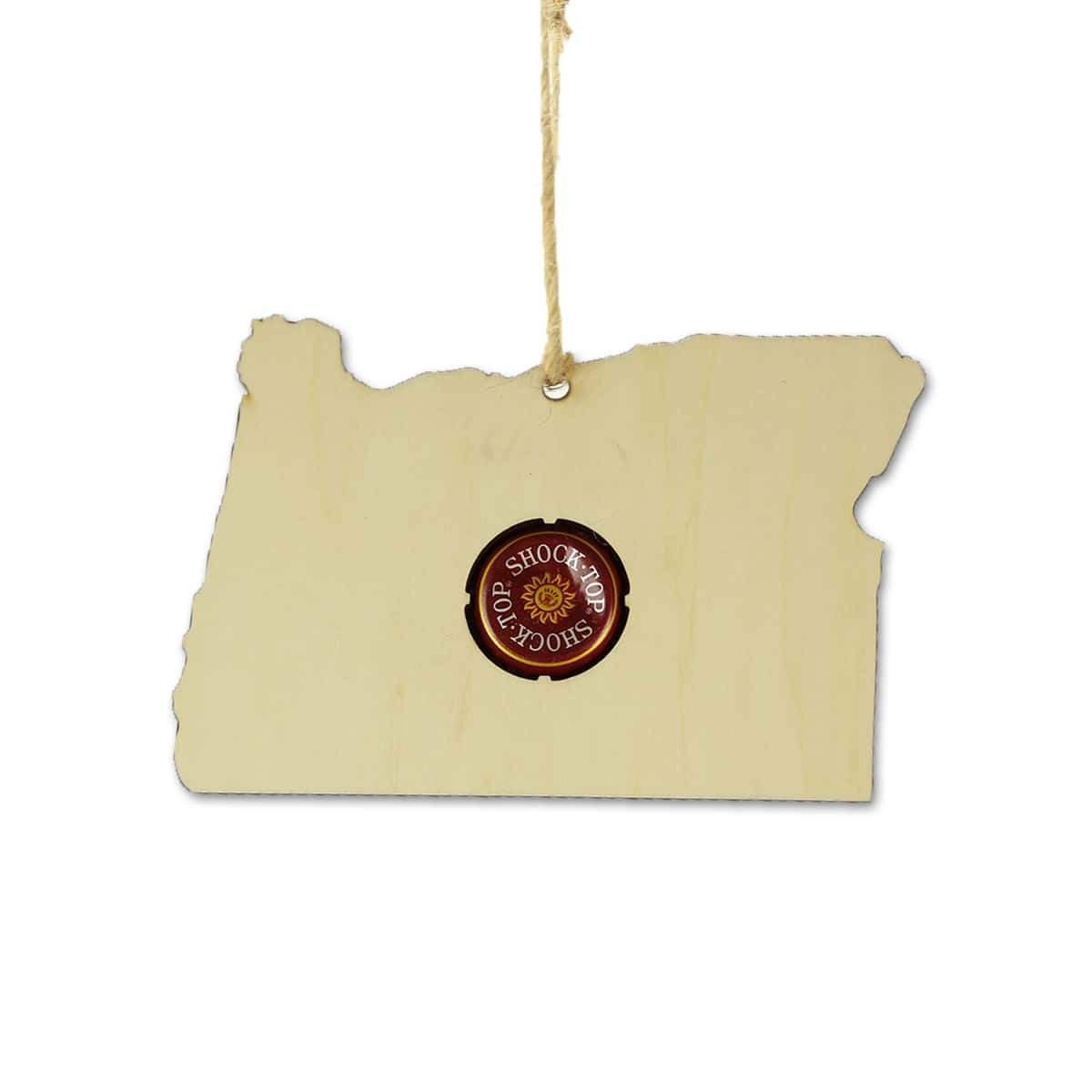 Torched Products Beer Cap Maps Oregon Beer Cap Map Ornaments (781573619829)