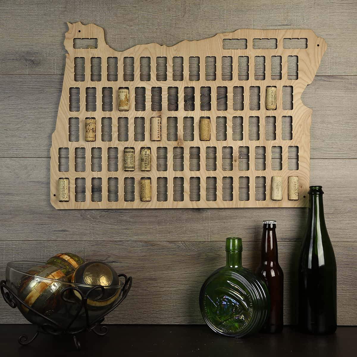Torched Products Wine Cork Map Oregon Wine Cork Map (778986848373)