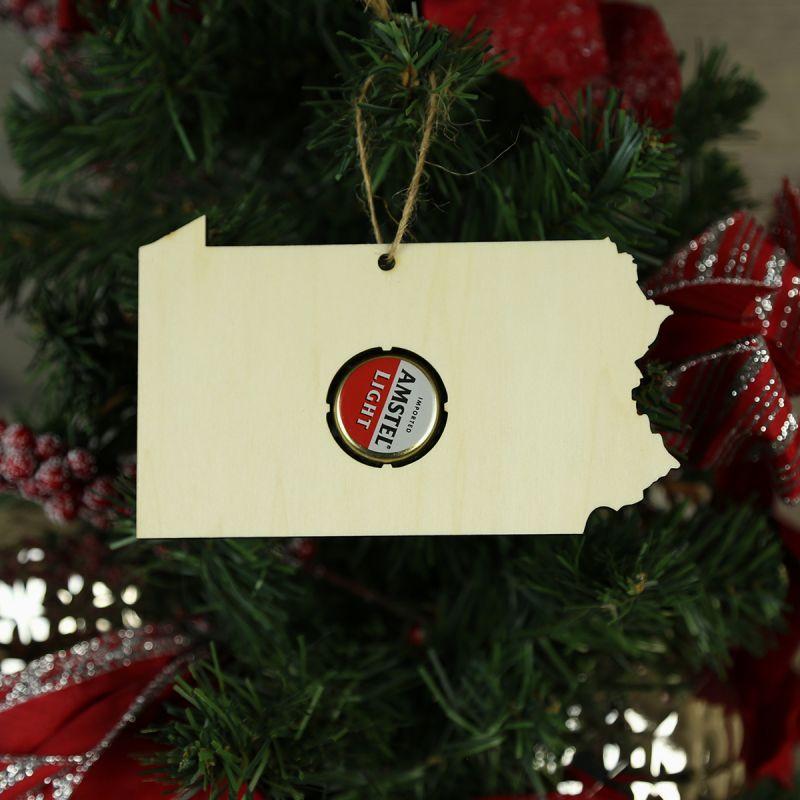Torched Products Beer Cap Maps Pennsylvania Beer Cap Map Ornaments (781574144117)