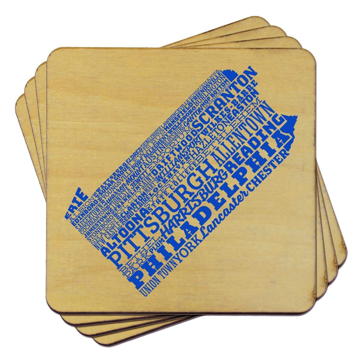 Torched Products Coasters Pennsylvania Typography Coaster (787840106613)