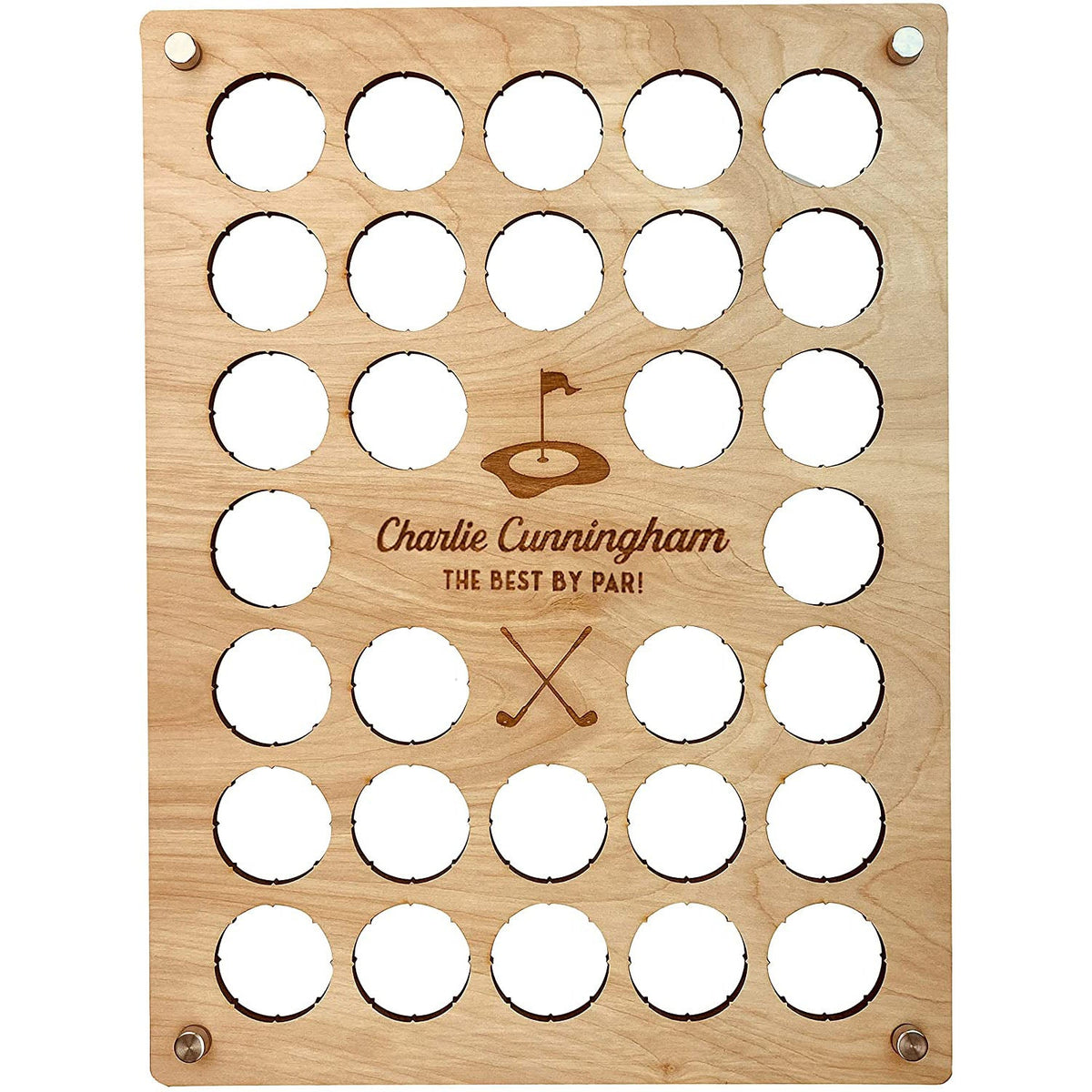 Torched Products Personalized Golf Ball Display Holder- Holds 30 Golf Balls