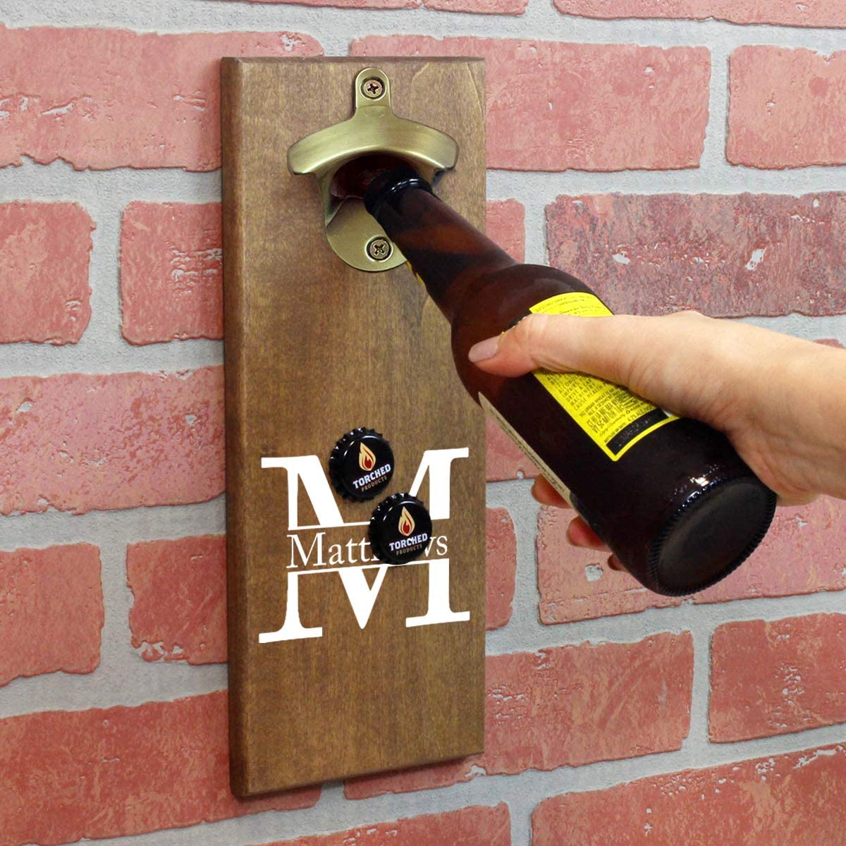 Personalized Wall Mount Bottle Opener Magnetic, Wall Bottle Opener