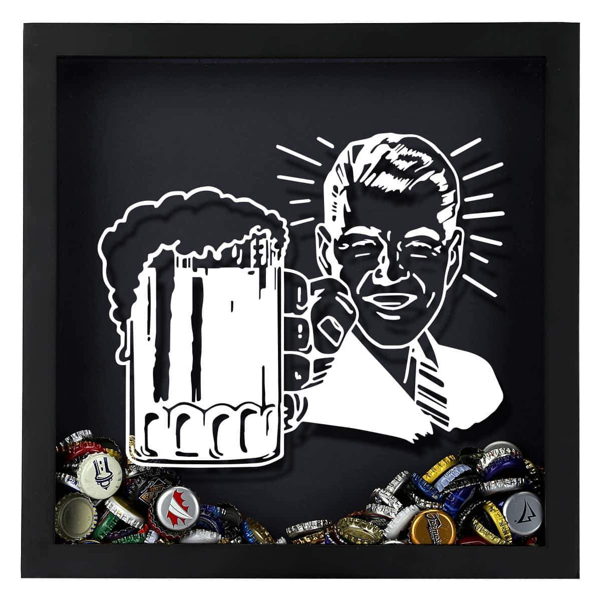 Torched Products Shadow Box Retro Craft Beer Cap Shadow Box (778756227189)