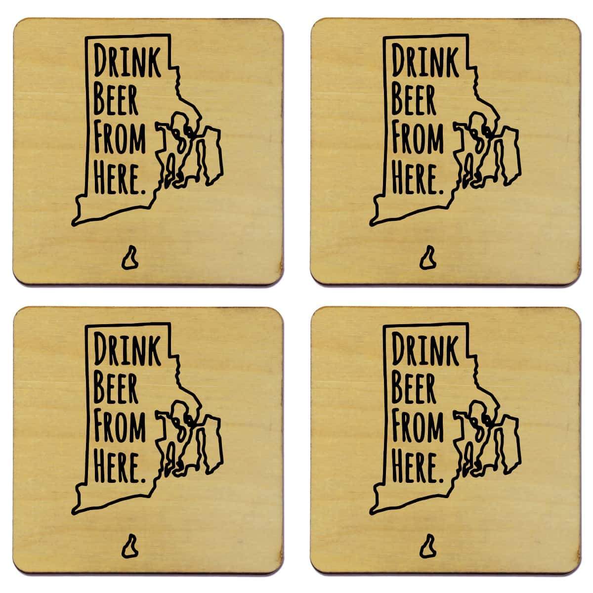 Torched Products Coasters Rhode Island Drink Beer From Here Coasters (781456769141)