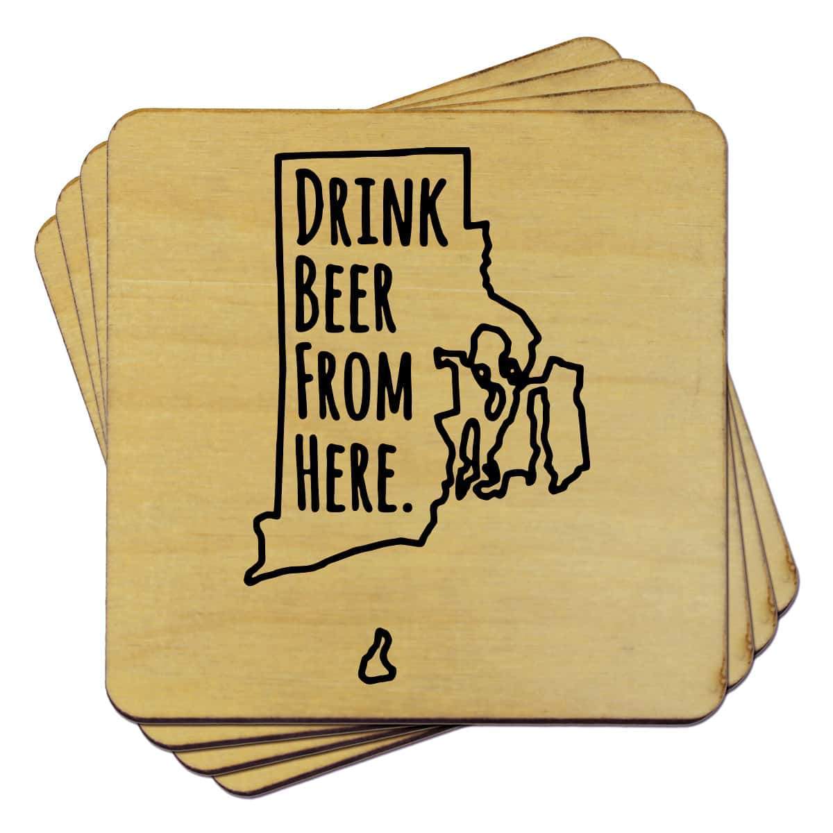 Torched Products Coasters Rhode Island Drink Beer From Here Coasters (781456769141)