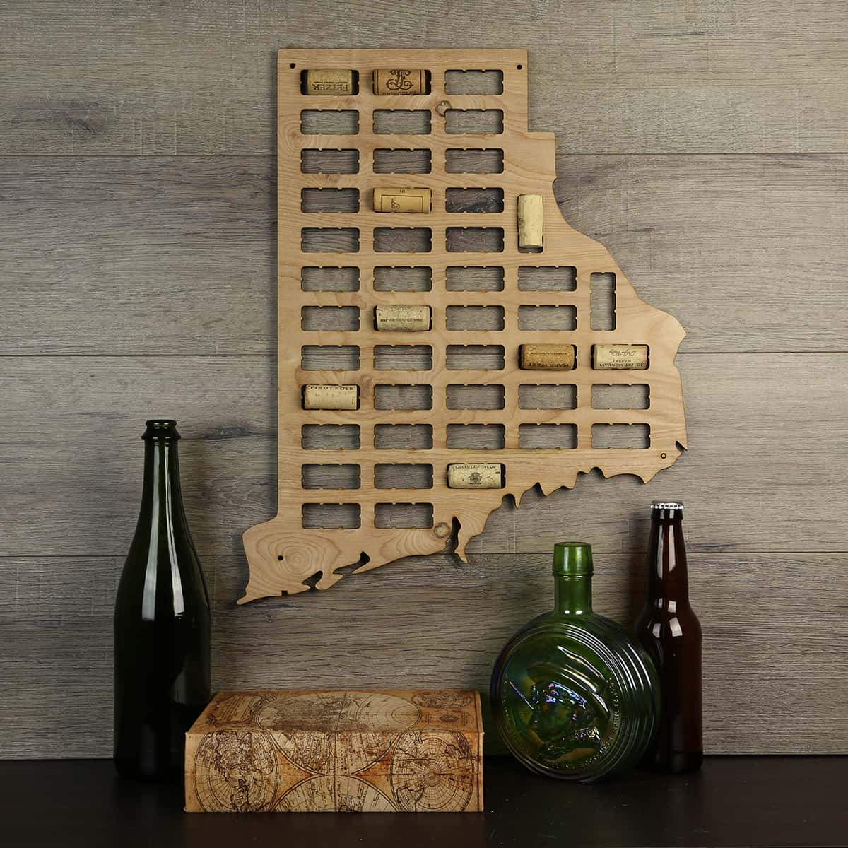 Torched Products Wine Cork Map Rhode Island Wine Cork Map (778987995253)