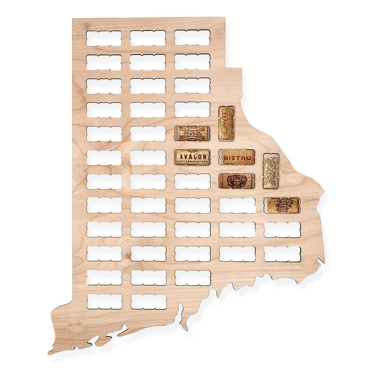 Torched Products Wine Cork Map Rhode Island Wine Cork Map (778987995253)