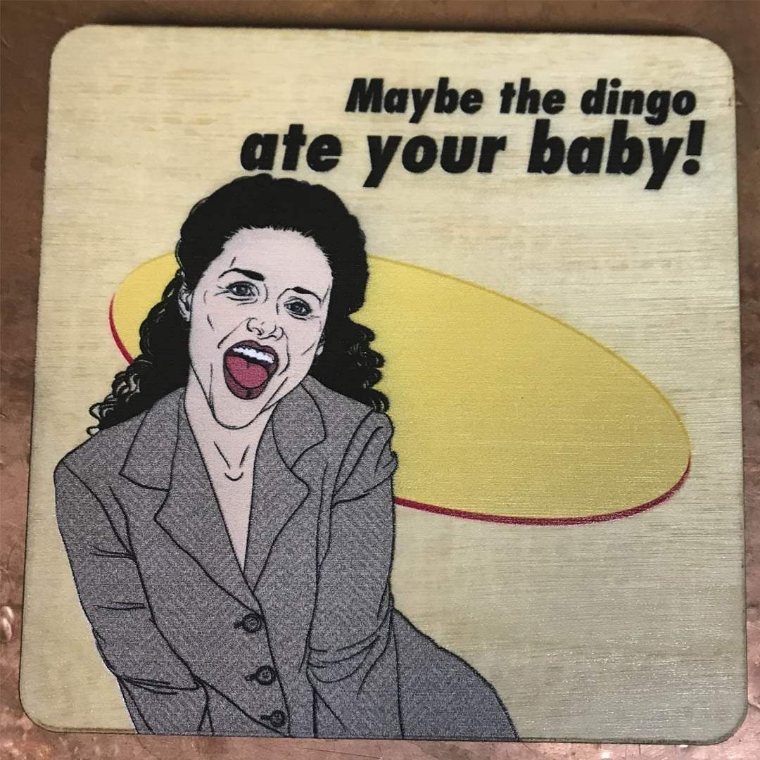 Torched Products Coasters Set of 4 Seinfeld Inspired Wood Coasters, All Natural Wood Drink Coasters in Color (778290036853)
