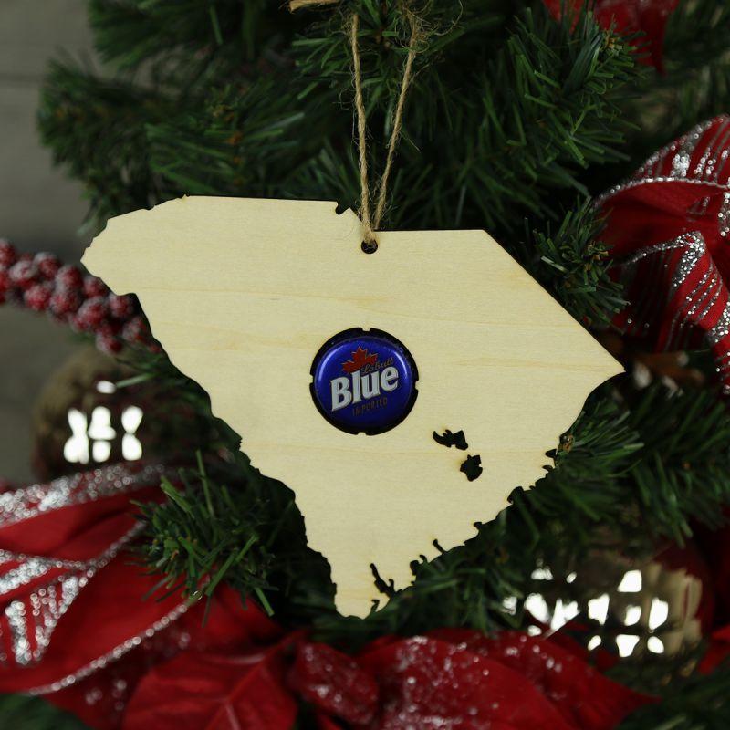 Torched Products Beer Cap Maps South Carolina Beer Cap Map Ornaments (781574406261)