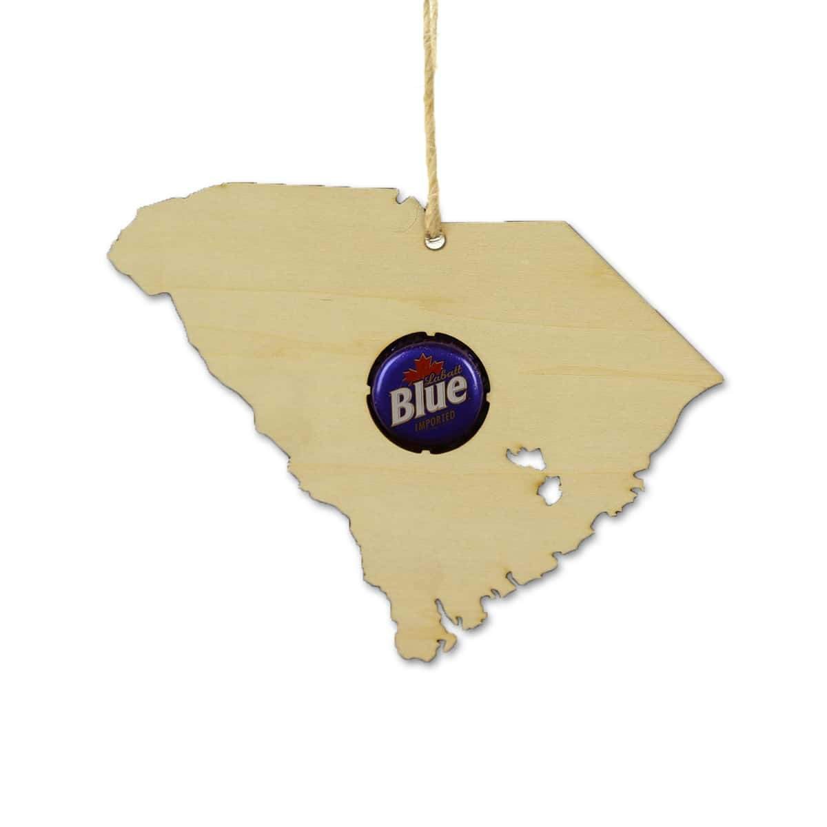 Torched Products Beer Cap Maps South Carolina Beer Cap Map Ornaments (781574406261)