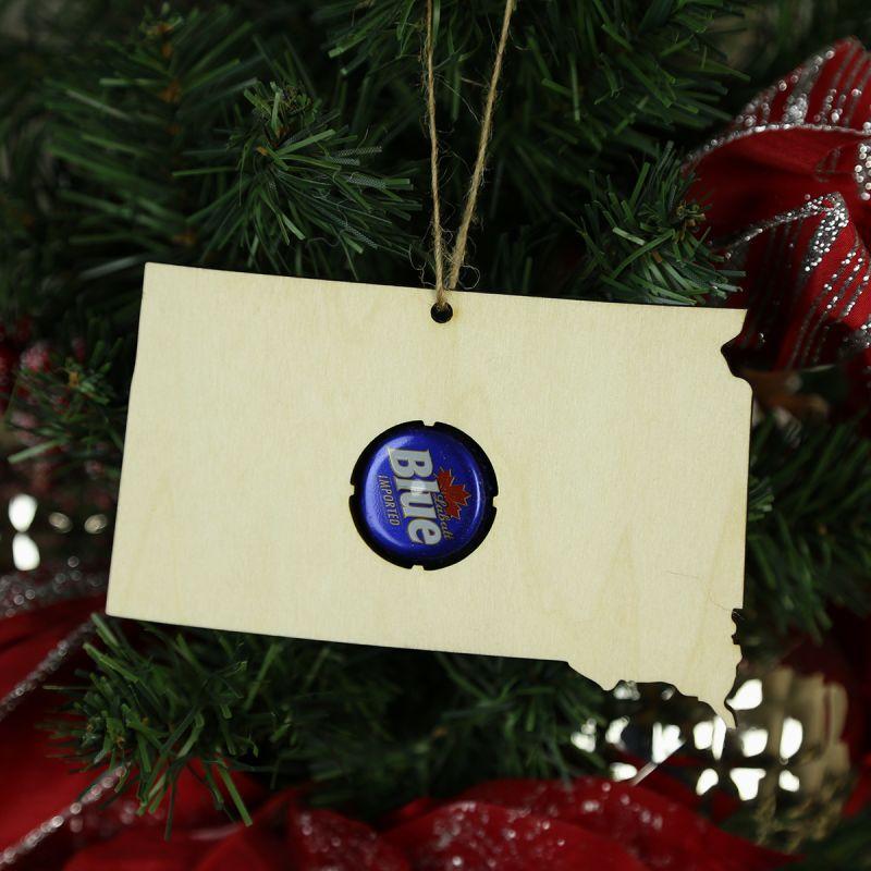 Torched Products Beer Cap Maps South Dakota Beer Cap Map Ornaments (781575127157)