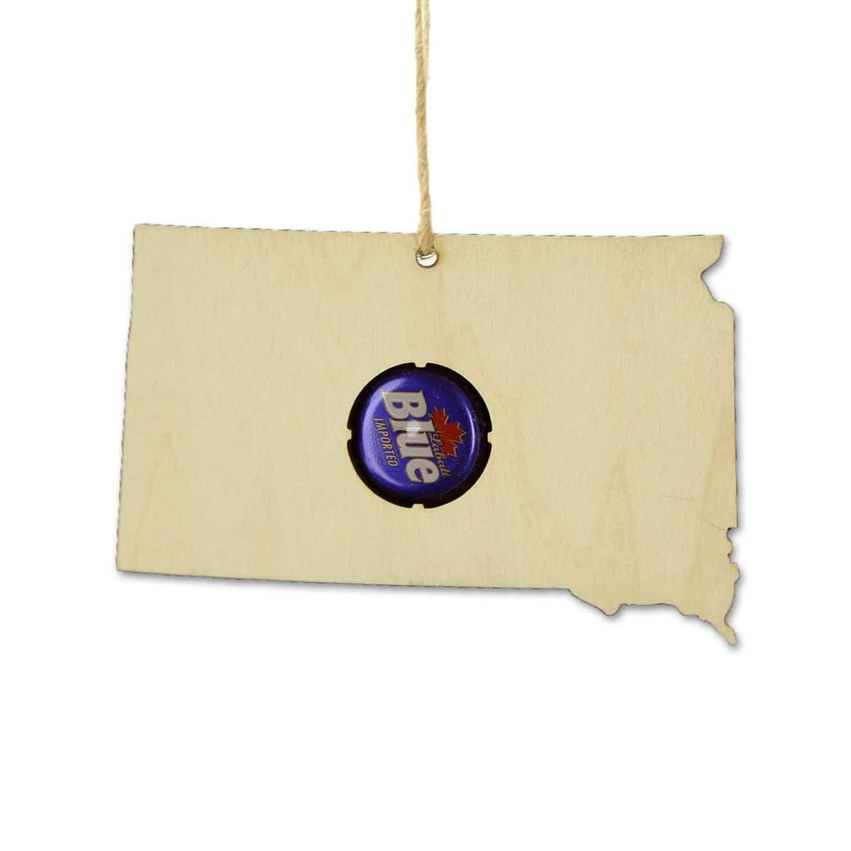 Torched Products Beer Cap Maps South Dakota Beer Cap Map Ornaments (781575127157)