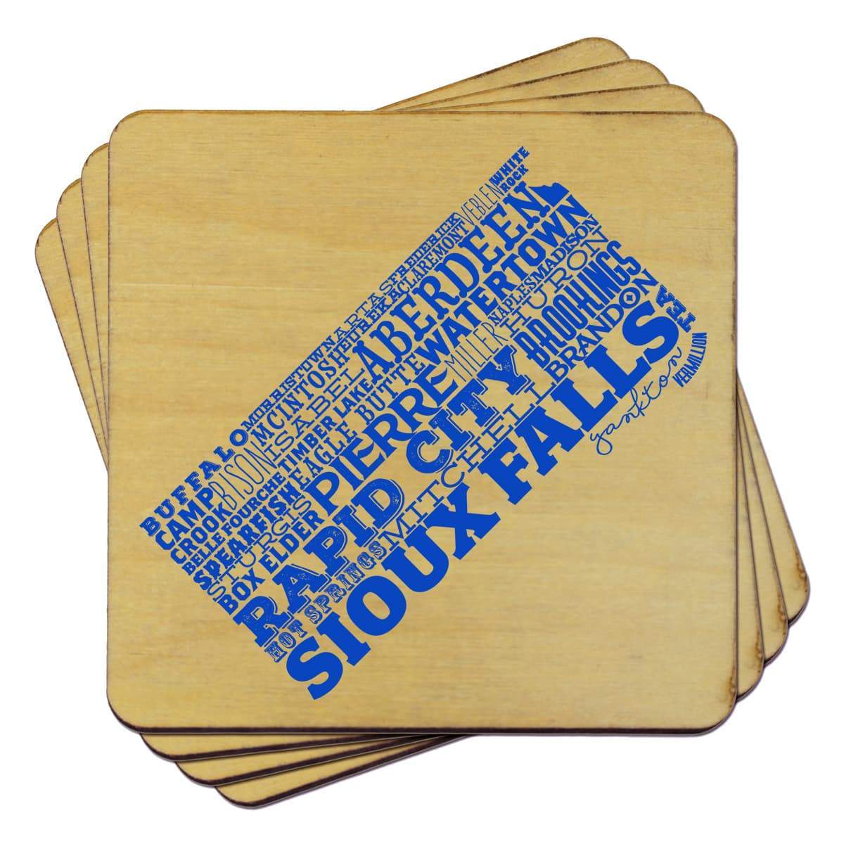 Torched Products Coasters South Dakota Typography Coaster (787841450101)