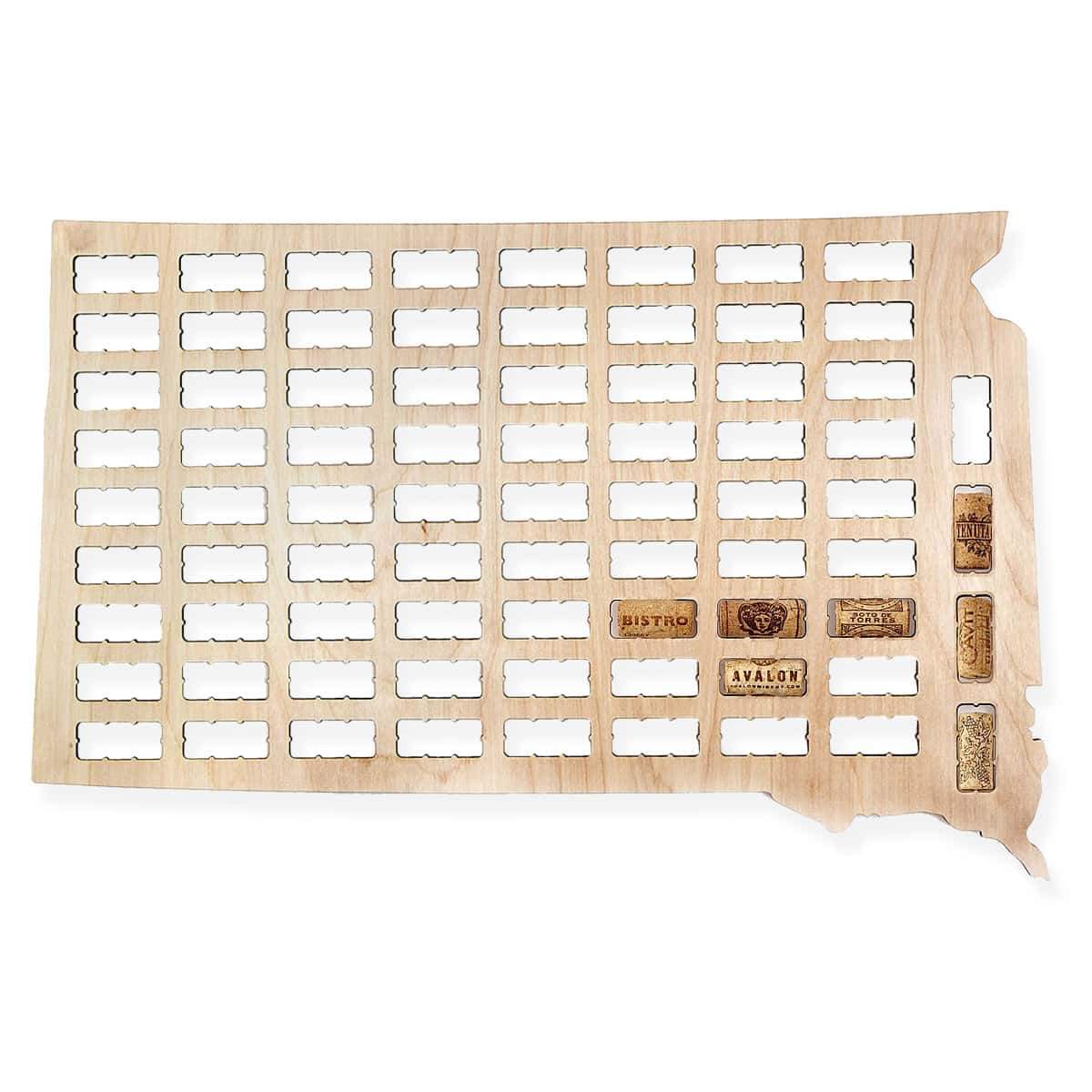 Torched Products Wine Cork Map South Dakota Wine Cork Map (778988879989)