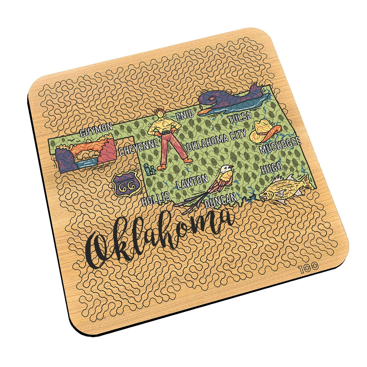 Torched Products Barware State Map Design Mind Bending Octagonal 100 Piece Puzzle