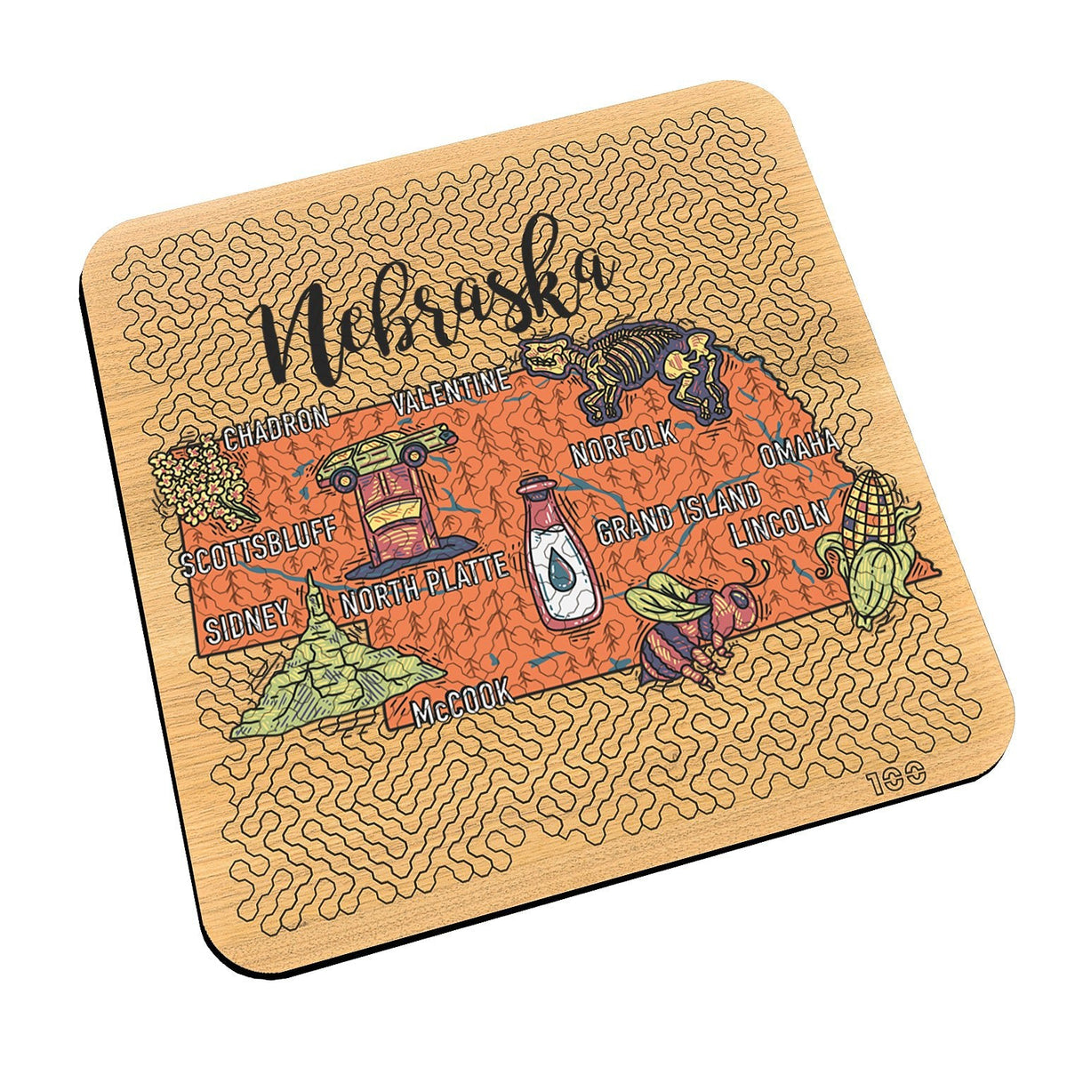 Torched Products Barware Nebraska State Map Design Mind Bending Octagonal 100 Piece Puzzle