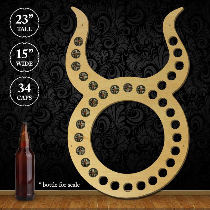 Torched Products Beer Bottle Cap Holder Taurus Beer Cap Trap (777858875509)