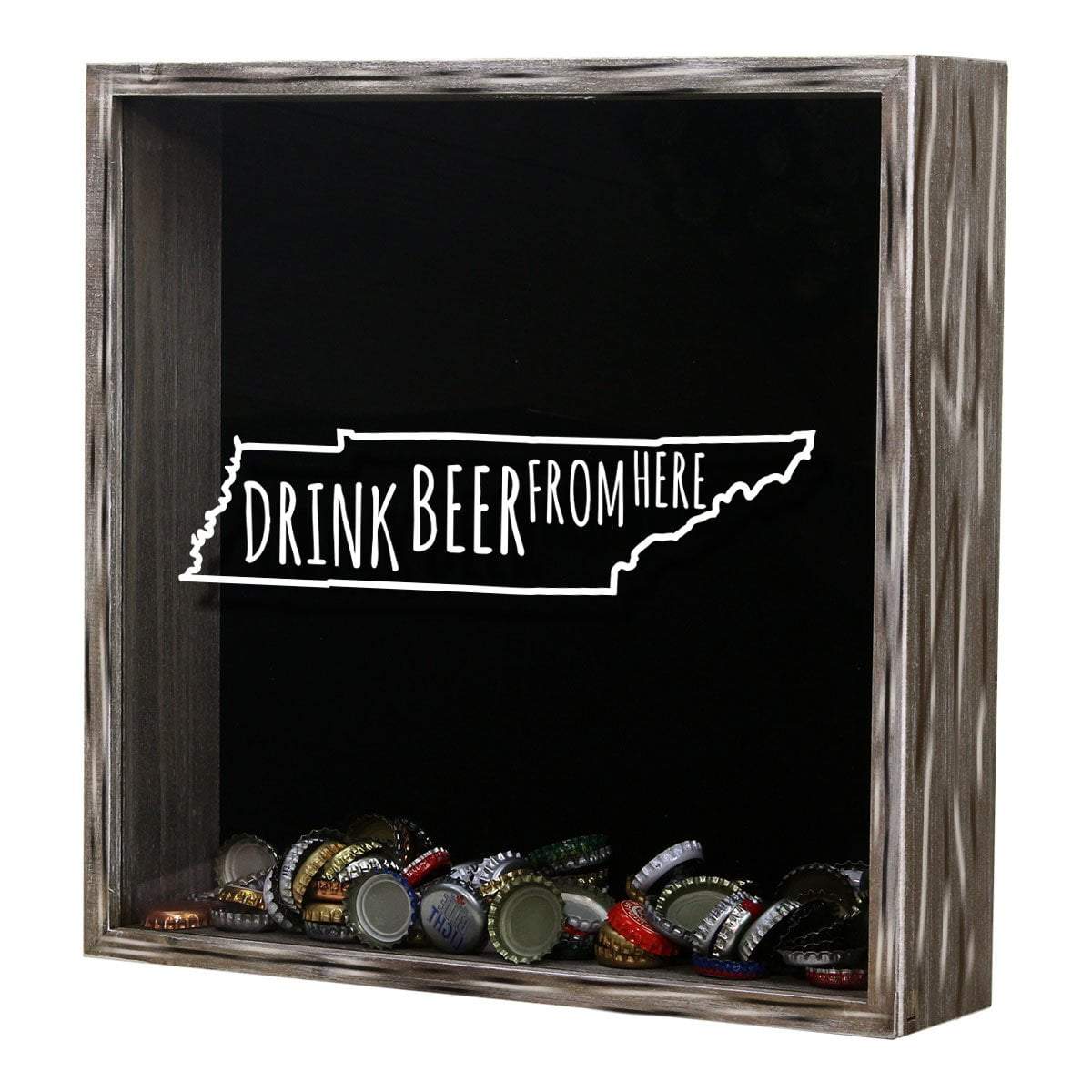 Torched Products Shadow Box Tennessee Drink Beer From Here Beer Cap Shadow Box (781184499829)