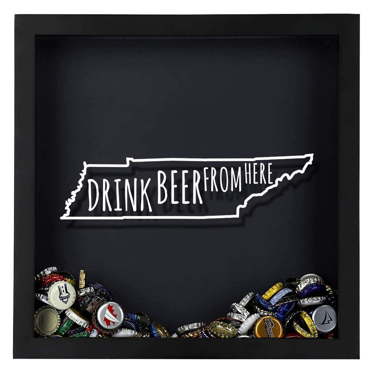 Torched Products Shadow Box Tennessee Drink Beer From Here Beer Cap Shadow Box (781184499829)
