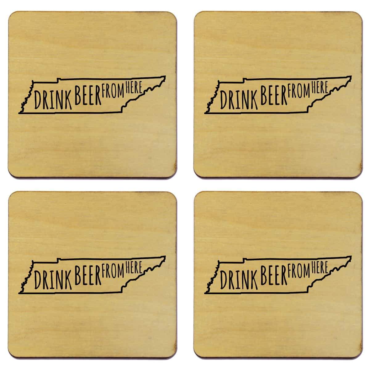 Torched Products Coasters Tennessee Drink Beer From Here Coasters (781457948789)