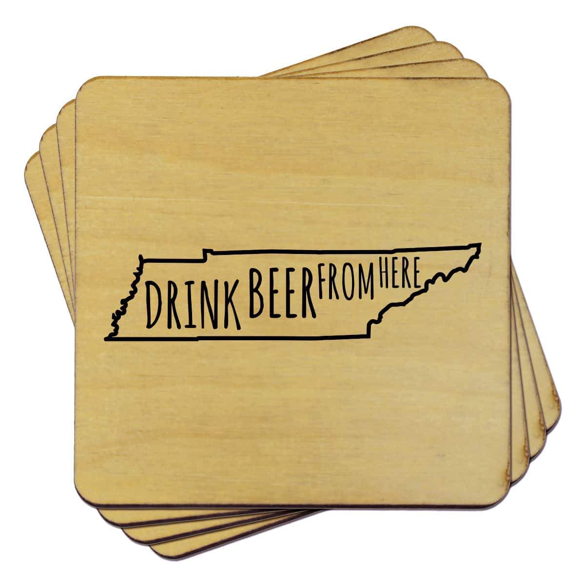 Torched Products Coasters Tennessee Drink Beer From Here Coasters (781457948789)