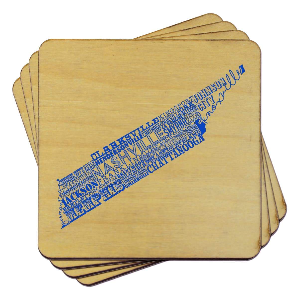 Torched Products Coasters Tennessee Typography Coaster (787841908853)