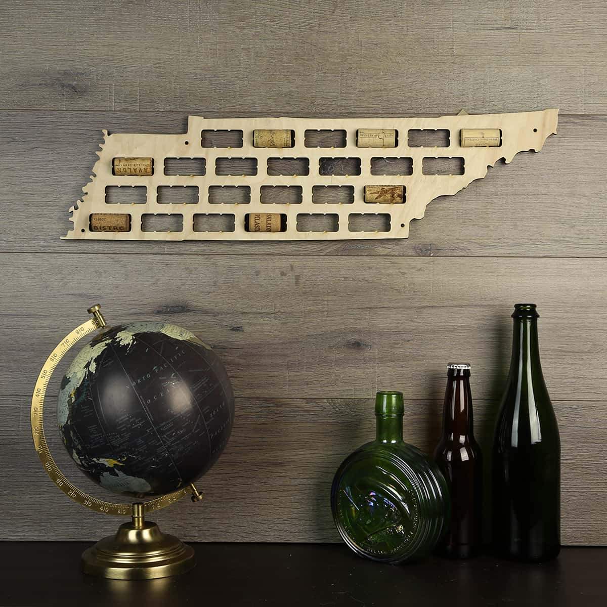 Torched Products Wine Cork Map Tennessee Wine Cork Map (778989830261)