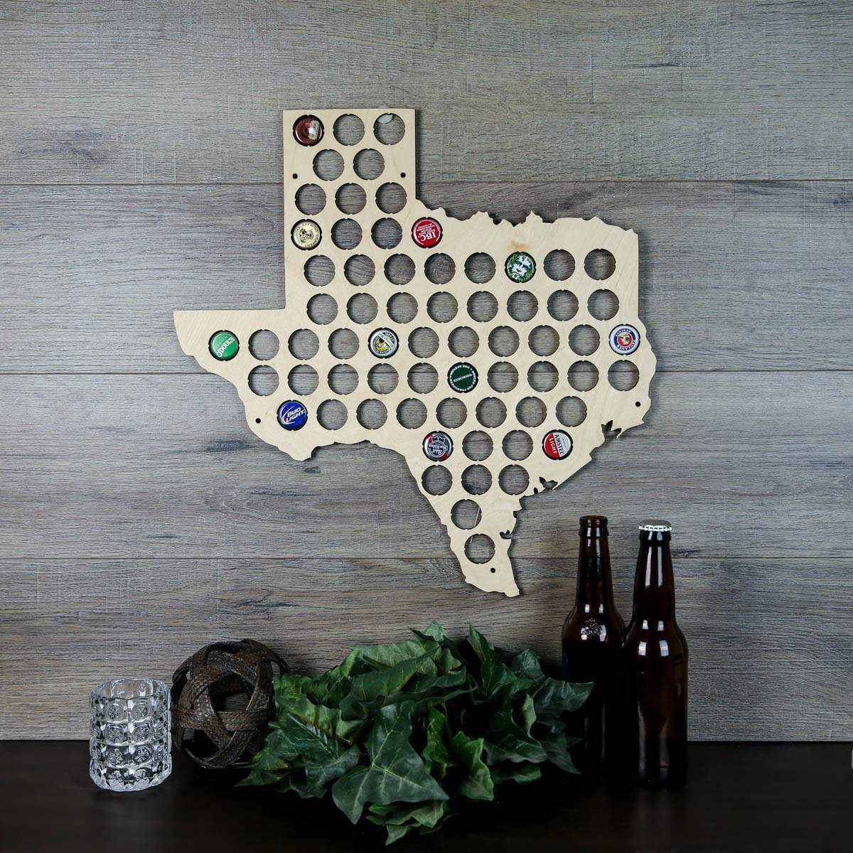 Torched Products Beer Cap Map Texas Beer Cap Map