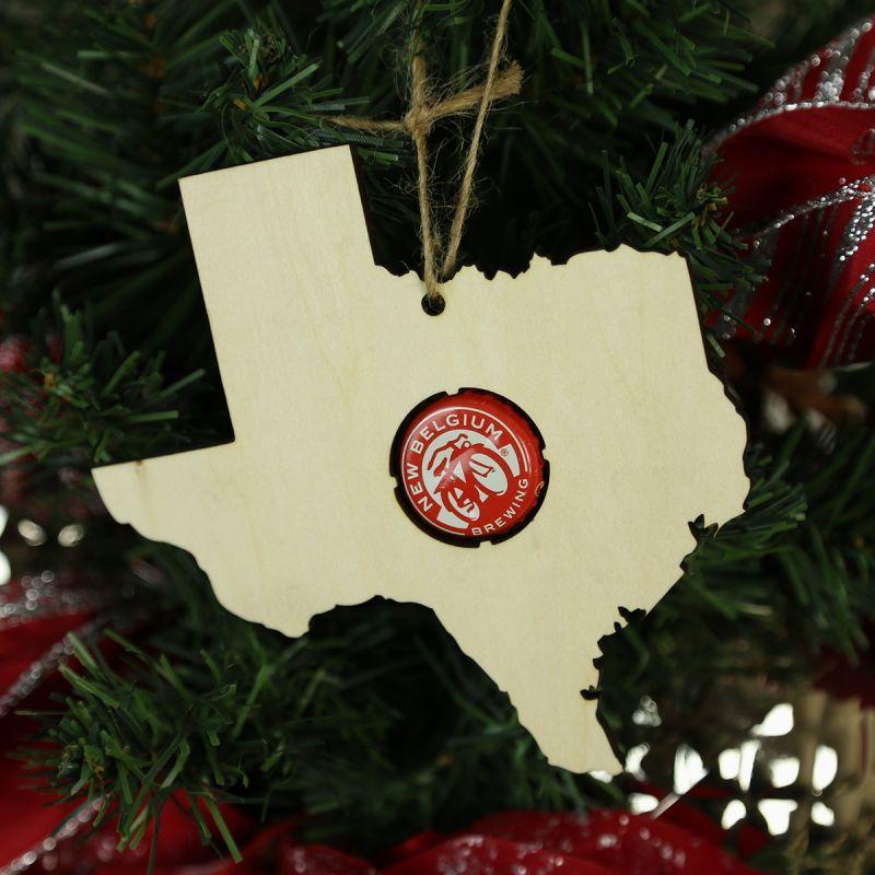Torched Products Beer Cap Maps Texas Beer Cap Map Ornaments (781575356533)