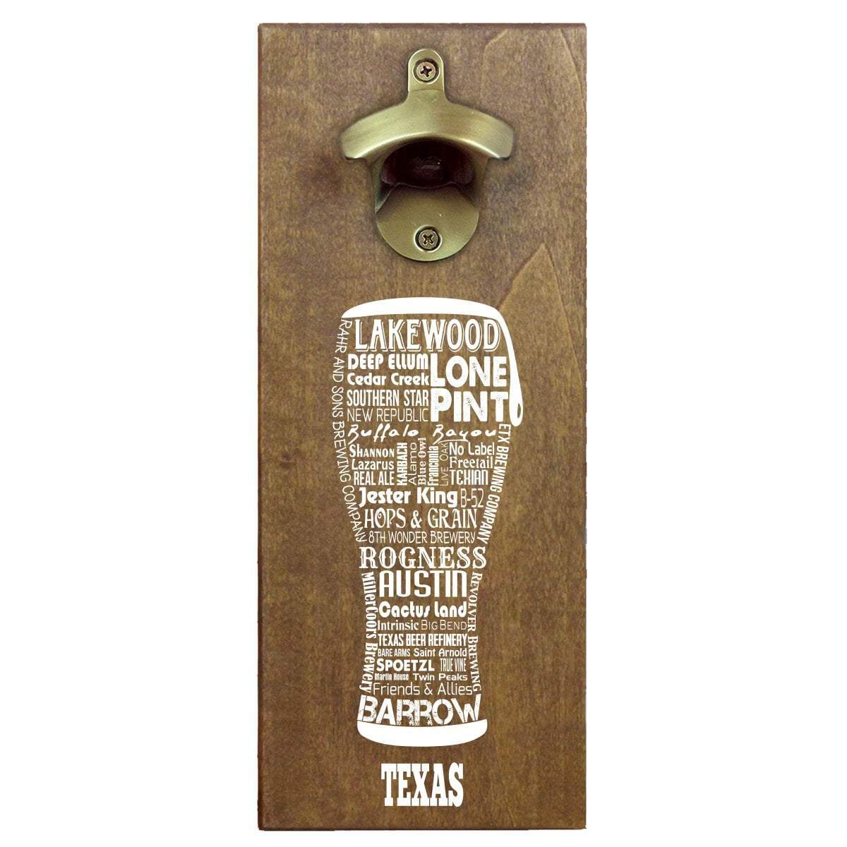 Torched Products Bottle Opener Default Title Texas Craft Beer Typography Cap Catching Magnetic Bottle Opener (789188673653)